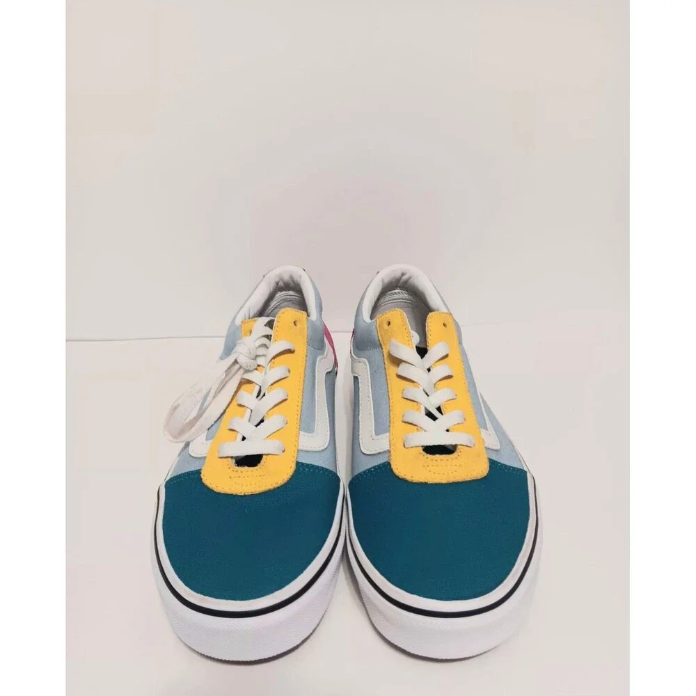 Vans Pink Yellow Blue Old School Women's Sneakers Sz 9.5
